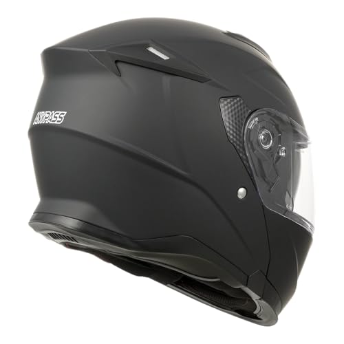 ANYPASS Motorradhelm Klapphelm 950 mit Doppelvisier & UV Schutz, ECE 22.06 Integralhelm für Damen und Herren, Ideal für Touring, Reise und Stadtverkehr, Größe S-XXL (Mattschwarz, XL)