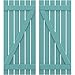 Ekena Millwork ARW102SB623X59PTH Americraft Six 2 Exterior Real Wood Spaced Board-n-Batten Shutters w/Z-Bar (Per Pair), 23 1/2"W x 59"H, Pure Turquoise