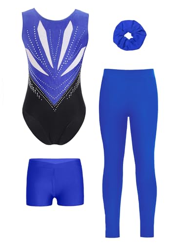 Justaucorps de gymnastique filles avec short legging et bandeau pour danse ballet
