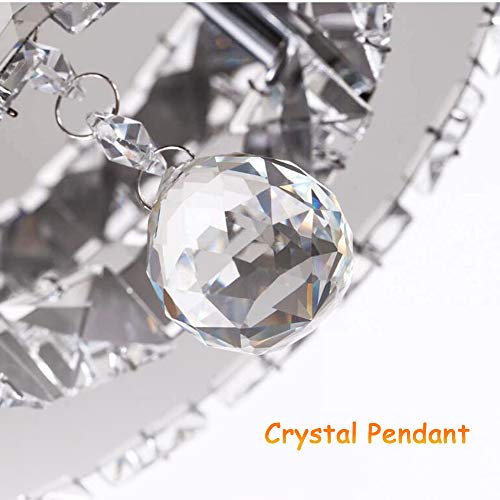 Lustre cristal LED plafonnier diamant pour salon chic