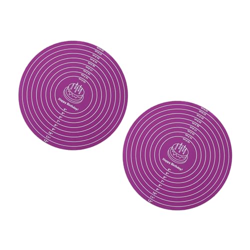 2 alfombrillas de silicona redondas flexibles para hornear, antideslizantes, para cocinar y preparar alimentos
