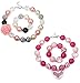 Finrezio 2 Pairs Cute Chunky Bubblegum Necklace and Bracelet Set for Girls