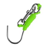 MagiDeal Riffhaken mit, Karabiner Clip. Unterwasser Tauchen Strömungshaken - Fluo Grün, wie beschrieben