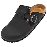 clogs kork leder Atmungsaktive Decksohle aus Wildleder