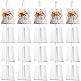 Sublimation Blank Tote Bags Reusable Grocery Bags Polyester Canvas Tote for DIY Crafting and Decorating(20 Pieces)