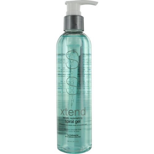 SIMPLY SMOOTH Xtend Keratin Replenishing Spiral Gel | Lightweight Curl Defining Gel | Define Curls, Add Bounce & Tame Frizz | Non Flaking Formula & No Crunch Styling Hold | 8.5 Oz.