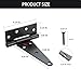 HOME MASTER HARDWARE 10 Inch T-Strap Heavy Duty Shed Door Hinges - Black, for Outdoor Barns and Wooden Fences, 6 Pack with Screws