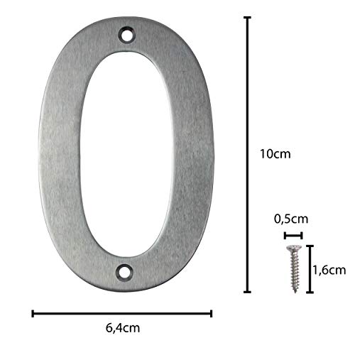 Numero civico in acciaio inox per avvitare