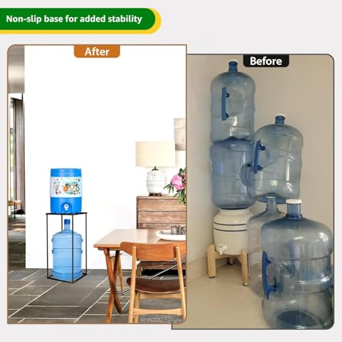 Image of ecofynd 1 Tier Water Dispenser Stand, Heavy Duty Water Cooler Storage Rack, 20 Litre Metal Bottle Holder for Home & Kitchen, Office, School, Hospitals, Restaurants(BS-PS040)