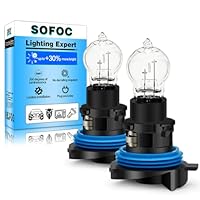 SOFOC HP24W Lampe 12V Nebelscheinwerfer Warmweiß Nebelleuchte DRL Standlicht Für C5 Modelle 24W PG20-1 Lampe Nicht Polarisiert 2Stk