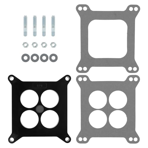 Carburetor Spacer 1/2 Ported Phenolic Carburetor Spacer Compatible with Holley 4150 4160 AFB Carb Chevy 4BBL SBC BBC