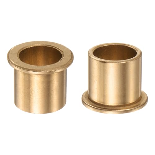 Kozelo 2 Stk. Flanschbuchse - [16mm x 20mm x 20mm] Bronze-Gleitlager für den Einsatz in Maschinen | Gold