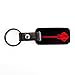 Chevrolet Corvette C7 Stingray Satin Black Key Chain Fob - RED Engraved Logo