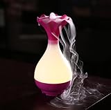 USB Air Creates Ultrasound Essential Oil Aroma Diffuser with LED Night Light Mist Atomizer for House (Pink)