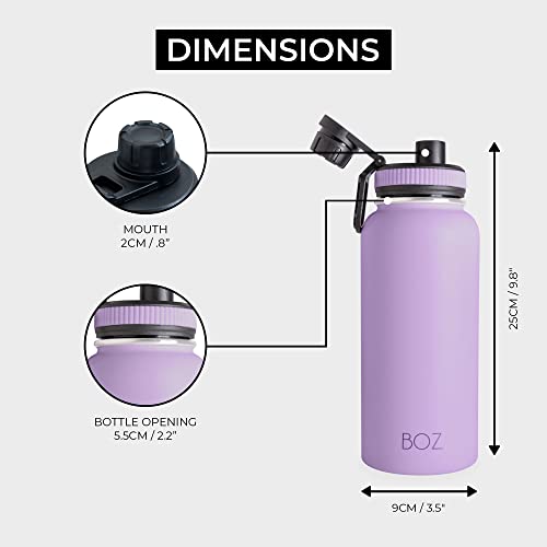 BOZ Stainless Steel Water Bottle, Vaccum Insulated Water Bottle 32 Oz - Image 3
