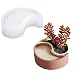 Concrete Candlestick Holders Mold Yin Yang Silicone Cement Candle Vessel Mould for Handmade Home Decoration