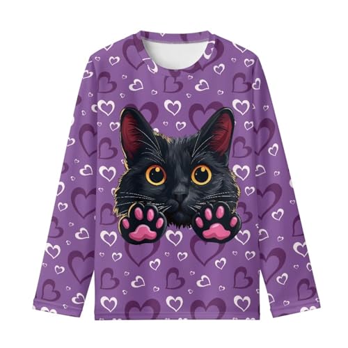 Image of Girls Long Sleeve Shirts Casual Crewneck Soft T-shirts for Girls 3-16 Years Old
