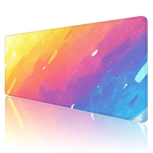 Mousepad bords cousus tapis de souris blanc antidérapant xxl 1200