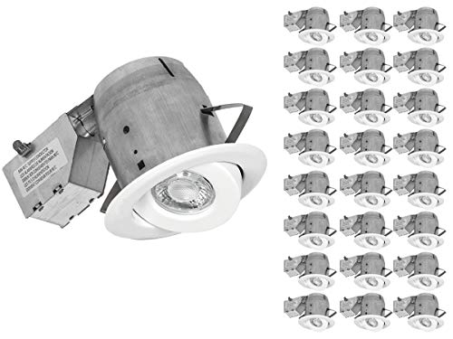 Nadair LED Recessed Lighting Kit (x24) Swivel Spotlight Dimmable Downlight-IC Rated-3000K Warm White