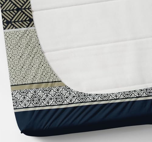 Image of NEW LEAF Cotton Fitted King Bedsheets with 2 Pillow Covers | Elastic Fitted | Wrinklefree | Ultrasoft |Winter Bedsheet 200 to 220 tc Floral | 78x72+8 Inches, Floral Black Off White