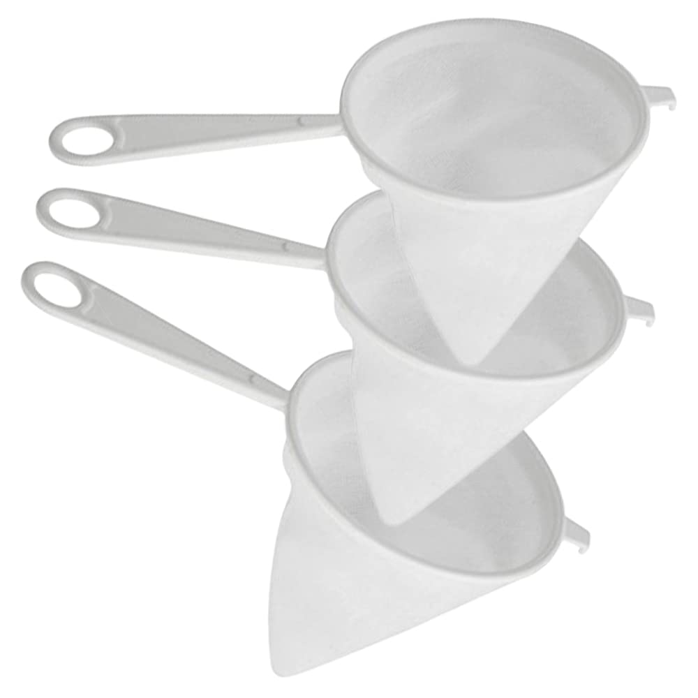 Lot De 3 Tamis Filtres En Nylon - Mailles 100, 200, 400 - Pour Filtrer Café, Vin, Lait De Soja, Huiles - Avec Poignée