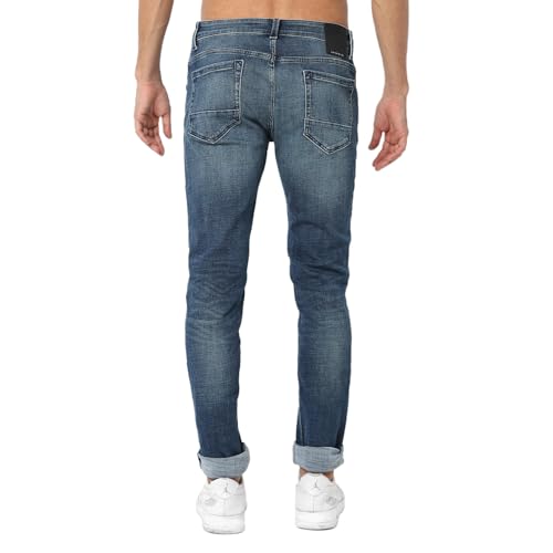 Image of Spykar Men's Kano Slim Fit Mid-Rise Jeans (Ankle Length)