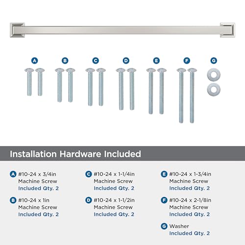 Amerock Lintel 18 inch (457mm) Center-to-Center Polished Nickel Appliance Pull, BP37450PN by Amerock - Image 4