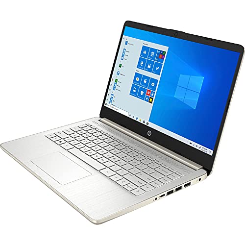 Image of 2021 Newest HP Premium 14-inch HD Laptop, Intel Dual-Core Processor Up to 2.8GHz, 16GB RAM, 64GB eMMC Storage, Webcam, Bluetooth, HDMI, Wi-Fi, Gold, Windows 10 with 1 Year Microsoft 365 (Renewed)