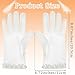 Xinjoduz 1 Pair White Satin Gloves Women Formal White Lace Gloves for Tea Party Wedding Bridal, Elegant Short Wrist Pearl Glove for 1920s Fashion Accessories