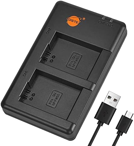 DSTE BC-QM1 BC-TRW Batterie USB Dual Quick Ladegerät Compatible für NP