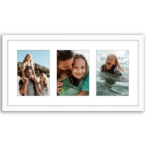 Americanflat 5x7 Picture Frame Collage with Polished Plexiglass - Fits