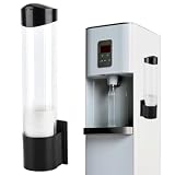 UNICRAFTALE 2 Stück Kunststoff Becherspender mit Montageplatte Wandmontierter Wasserspender Becherspender Schwarz Zugtyp Becherhalter Passend für 9-11 oz Einweg Papier und Kunststoffbecher Zuhause