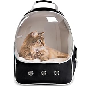 Expandable Pet Carrier for Cats and Small Dogs,Ventilated Carrier Backpacks Bag with Comfortable Shoulder Straps, Airline Approved Pet Carriers for Small Dogs Kitten Puppy (Black, Back Extension)
