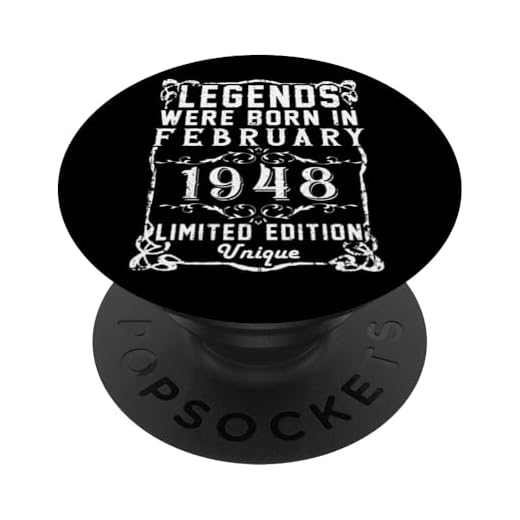 Cumpleaños Febrero 1948 Edición Limitada Regalo February PopSockets PopGrip Intercambiable