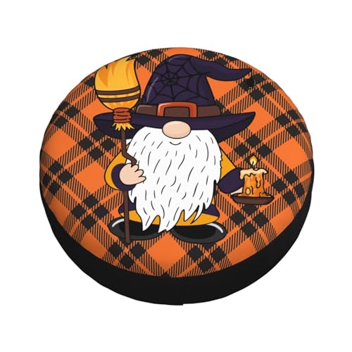 Image of Halloween Spare Tire Cover Halloween Gnome Tire Cover Universal Wheel Protectors Wheel Covers for Rv Camper Travel Trailer SUV Truck 14 Inch