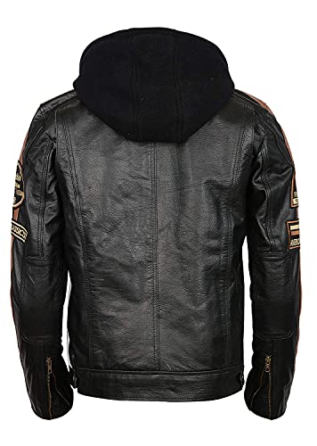 Image of Men Premium Distressed Brown Padded Armored Cowhide Leather Coat | Vintage Cafe Racer Protective Moto Jacket