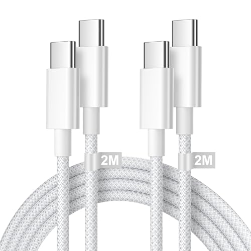USB C to USB C Charger Cable 2M 2Pack, 60W iPhone 15 16 Charger Cable USB C Cable 2M Type C Charger Cable Fast Charging Cable Type C to C Charger Cable for iPhone 16/15/15 Pro Max/15 Plus,Macbook,iPad USB C to USB C Charger Cable 2M 2Pack, 60W iPhone 15 16 Charger Cable USB C Cable 2M Type C Charger Cable Fast Charging Cable Type C to C Charger Cable for iPhone 16/15/15 Pro Max/15 Plus,Macbook,iPad