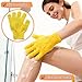 RyanDesign Exfoliating Shower Gloves, 2 Pairs Reinforced Nylon Bath Scrubbing Mitts, Orange and Yellow, One Size Fits All, Body Cleansing Massage