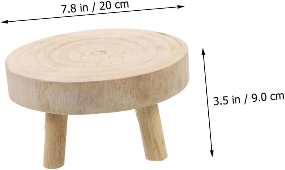 Mipcase 2pcs Indoor Plant Stands Flower Pot Stands Wooden Plant Holders for Patio Home Decorative Wooden Base