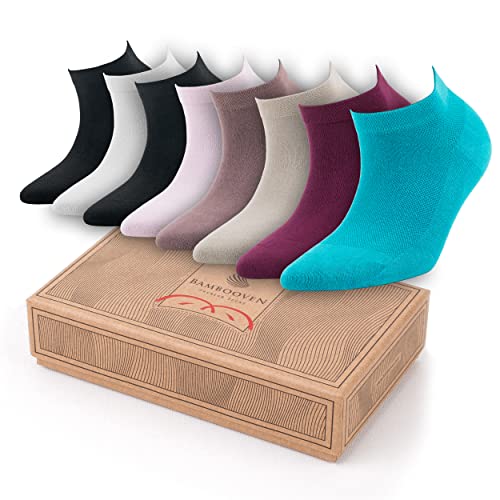 Image of BAMBOOVEN Ankle Socks for Women Thin Bamboo Rayon Low Cut Socks 3 /6 /8 /12 P