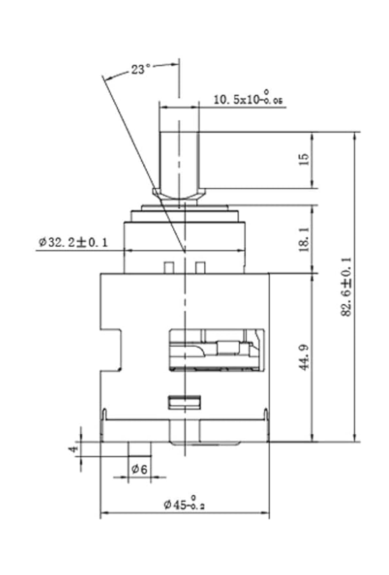 46mm High Flow Divertor Cartridge for Indian Brands