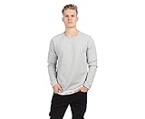Calvin Klein Men's Modern Cotton Lounge Sweatshirt, Grey Heather, Large