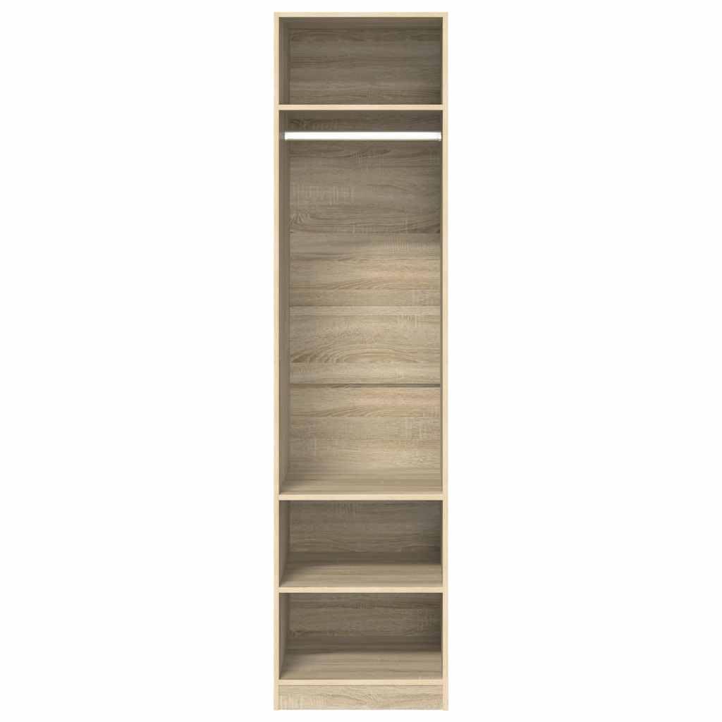 vidaXL Armario de Contrachapada Mobiliario Hogar Solución Almacenamiento Organización Ropa Accesorios Elegante Duradero Color Roble Sonoma 50x50x200cm