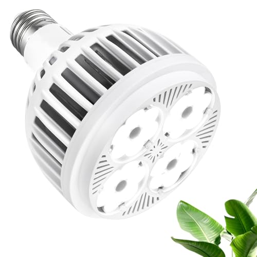 LED屋内植物成長ライト、LED E26ランプヘッド、5800K、フルスペクトル、より良い放熱、長寿命、省エネ設計、家庭菜園