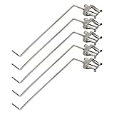 Yibuy 5PCS Silver 3/4 Vertical Keys Euphonium Marching Clamp-On Silver Music Sheet Clip