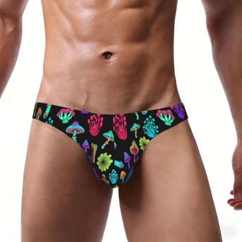 SVEFDOC Mens Boys Mushroom Low Rise Classic Briefs for Travel