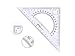 Large Triangle Ruler Square Set,Triangle Protractor,2 pieces
