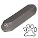 Steel Design Stamp Punch Tool to Embellish Metal, Plastic, Jewelry Blanks, Clay+ (Paw Print 6x6mm)