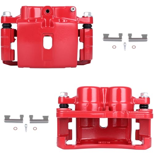 Image of SCITOO Front /Rear Left+Right Brake Calipers With Bracket 18-B4728 18-B4729 Red Compatible For Cadillac 2002-2006 For Chevrolet 1999-2013 For GMC 1999-2013