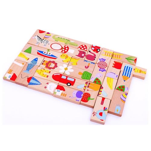 Juego de dominó animal de madera para niños miniatura 6